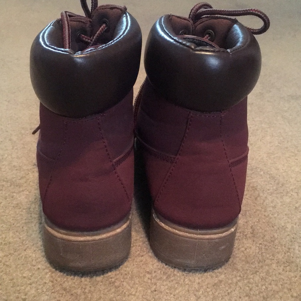 Maroon boots from Rue 21. - Picture 3 of 4